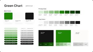 green color chart palette all