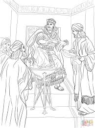 King Jehoiakim Burns Jeremiahs Scroll Coloring Page Free