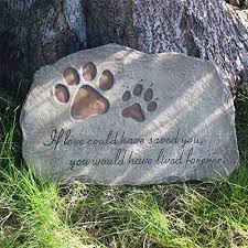 Paw Prints Dog Pet Memorial Stone Pet