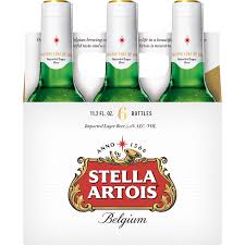 stella artois lager 6 pack bottles
