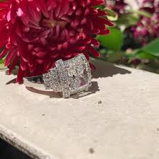 estate jewelry vine cushion diamond