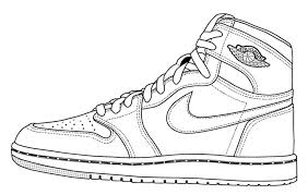 This personnal project comes from a sketchbook i bought in a fashion store. Coloring Pages Kids Jordan Shoe Coloring Sheet