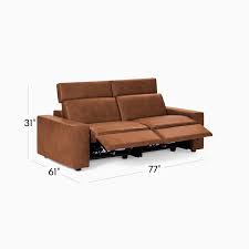 enzo leather reclining sofa 77 93