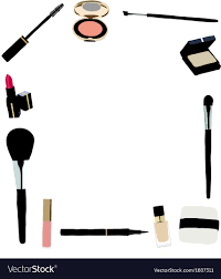 makeup and cosmetics frame royalty free