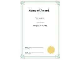 Certificate Award Template Award Certificate Template Free Download