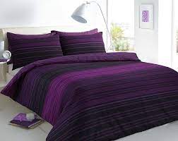 textured stripe purple cameo duvet