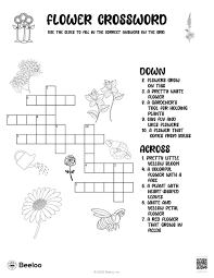 flower themed crossword puzzles