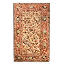 xix century agra rug in reds and