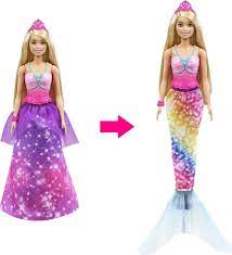 barbie dreamtopia 2 in 1 princess to mermaid fashion doll