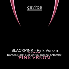 BLACKPINK – Pink Venom Korece Şarkı Sözleri Türkçe Anlamları | çevirc