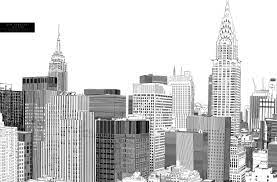 New york print, empire state building art, black and white, city of lights wall art, nyc photography, new york poster, architecture digital s4starsbysissy. Black And White City Drawing Aline Art