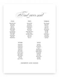 Wedding Seating Chart Minted