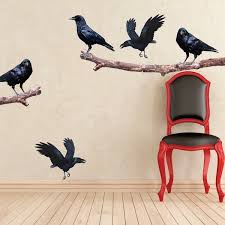 Crow On A Branch Wall Decals Crow