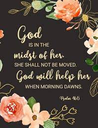 God Is in the Midst of Her. She Shall Not Be Moved. God Will Help Her