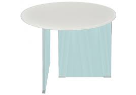 air round lago coffee table with glass