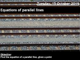 Equations Of Parallel Lines Ticktockmaths