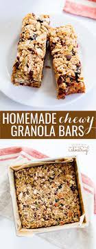 chewy homemade granola bar recipe