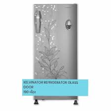 Red Kelvinator Refrigerator Glass Door