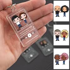 couple personalized song keychain