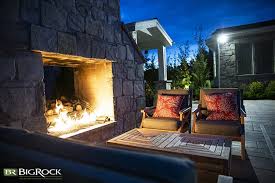 Outdoor Fireplace In The Winter