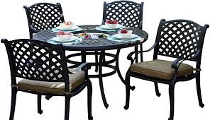 Potterybarn.com has been visited by 100k+ users in the past month Amazon Com Darlee Nassau Cast Aluminum 5 Piece Dining Set With Seat Cushions And 52 Inch Round Dining Table With Ice Bucket Insert Antique Bronze Finish Garden Outdoor