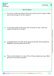 percentage word problems worksheets