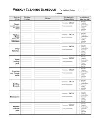 Cleaning Schedule Template Task List Templates
