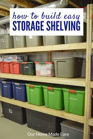 easy diy storage shelving for less than
