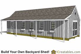 14x40 Cape Cod Shed With Porch Plans