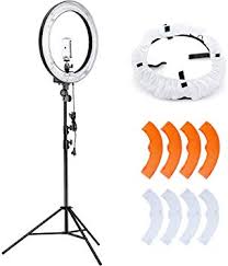 Amazon Com Neewer Camera Photo Video Lighting Kit Includes 18 Inches 75w 5500k Fluorescent Ring Light Light Stand Diffuser Mini Ball Head And Phone Holder For Camera Smartphone Vine Youtube Camera