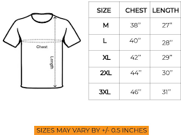 t shirt size chart in sri lanka