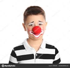 boy clown makeup nose white