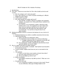 Mla Outline Format Examples