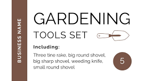 Garden Tools Set Offer Label
