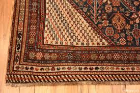 blue tribal antique persian qashqai rug