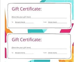 Printable Gift Certificate Template Templates Com Free No