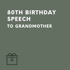 80th birthday sch to grandmother