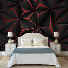Black Nice Red Zone 3d Full Wall Mural