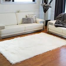 hudson faux fur sheepskin rug linen