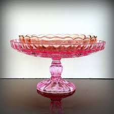 Pink Cake Plate Pink Glass Cake Stand