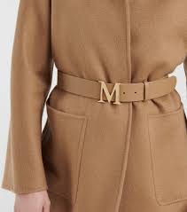 max mara monogram leather belt
