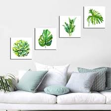 Green Plant Wall Art Painting Simple