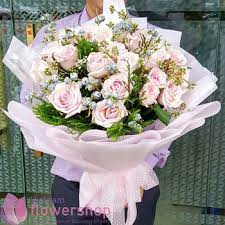 birthday flowers pink roses bouquet