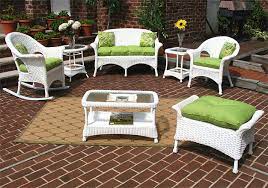 All White Resin Wicker Outdoor Furniture