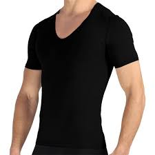 2 Pack Deep V Neck T Shirts Black