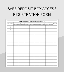 access registration form excel template