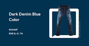 Dark Denim Blue Color Hex Code Is 00334f