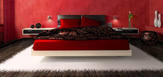 silver and red bedroom ideas design
