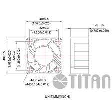 dc cooling fan with 40mm x 40mm x 20mm