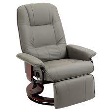 homcom faux leather manual recliner